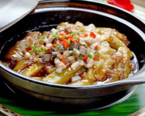 咸鱼肉粒茄子煲 Pork Mince & Eggplant with Salty Fish Pot